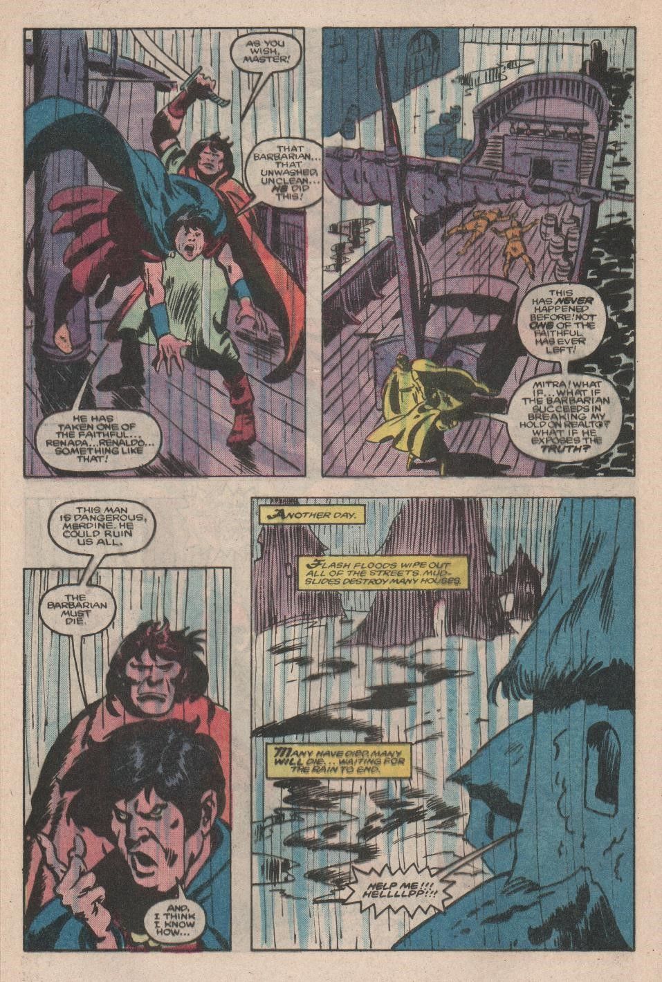 John Buscema - Conan the Barbarian - Argos Rain, matita e china su cartoncino Marvel