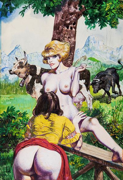 Copertina per 'Brigitte Corot', tempera su cartone