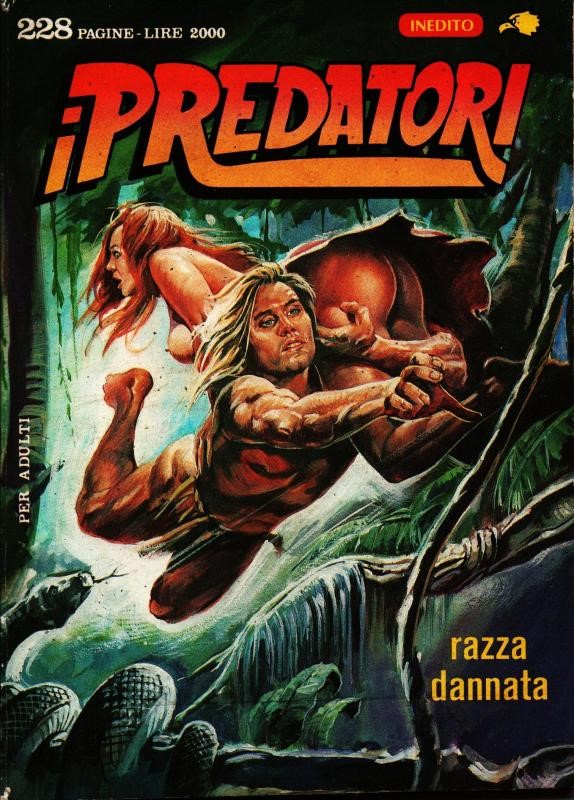 Enzo Sciotti - I Predatori - Razza dannata, tempera su cartone