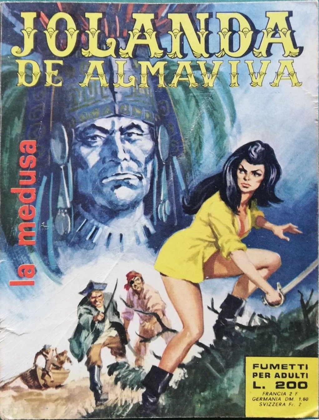 Studio Rosi - Jolanda de Almaviva, La medusa, tempera su cartone, 1971