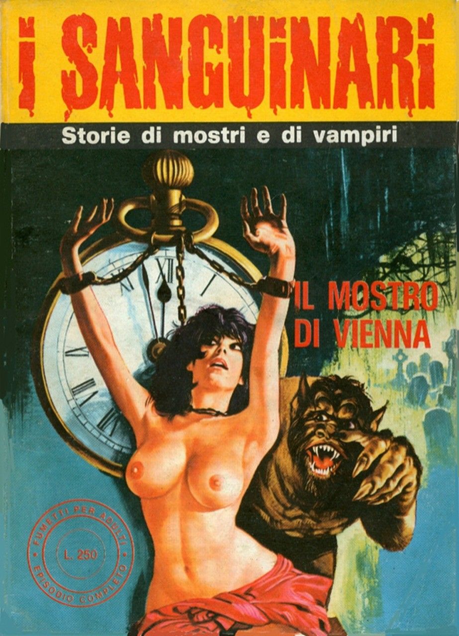 Emanuele Taglietti - I Sanguinari - Il mostro di Vienna, tempera su cartone