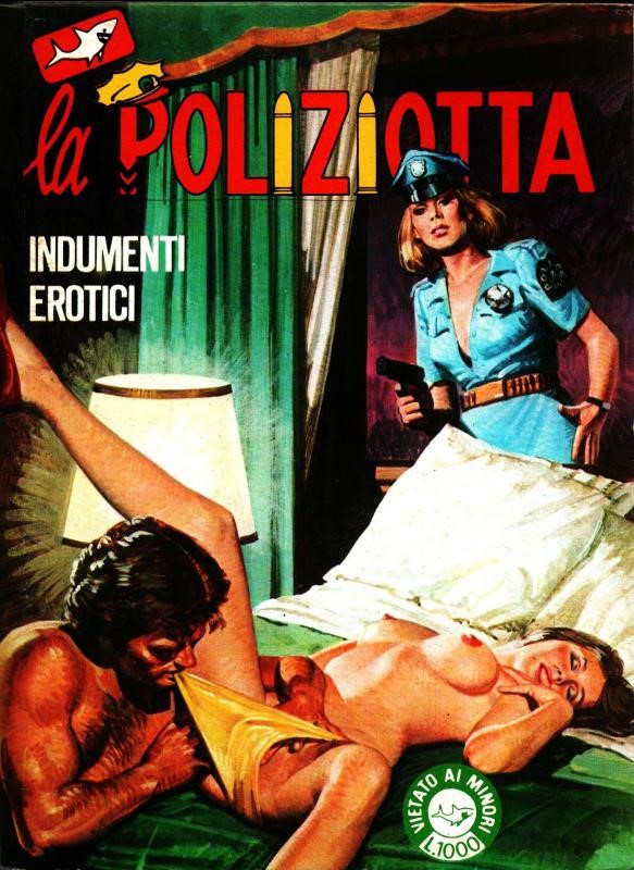Emanuele Taglietti - La Poliziotta - Indumenti erotici, tempera su cartone