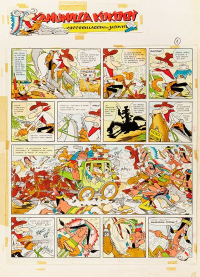 Cocco Bill - Kamumilla Kokobì, matita, china e ecoline su cartoncino, 1961