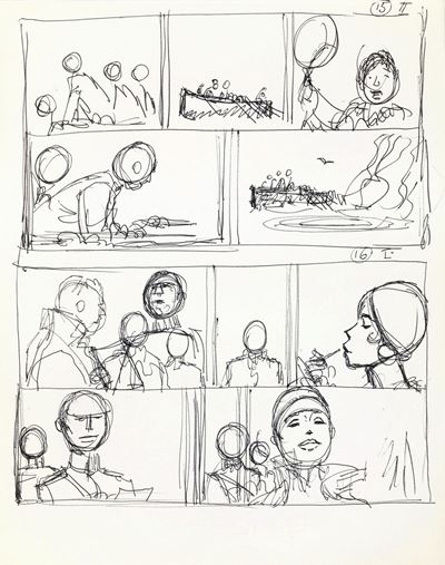 Corto Maltese - Sogno di un mattino di mezzo inverno, penna su carta