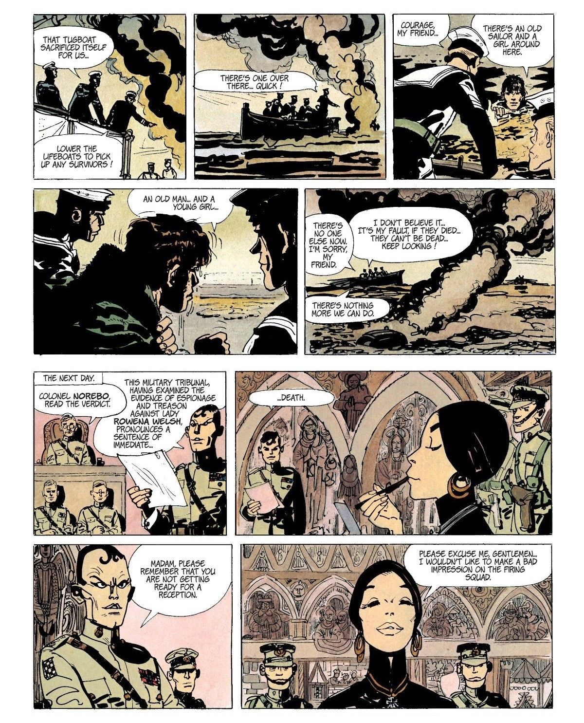 Hugo Pratt - Corto Maltese - Sogno di un mattino di mezzo inverno, penna su carta