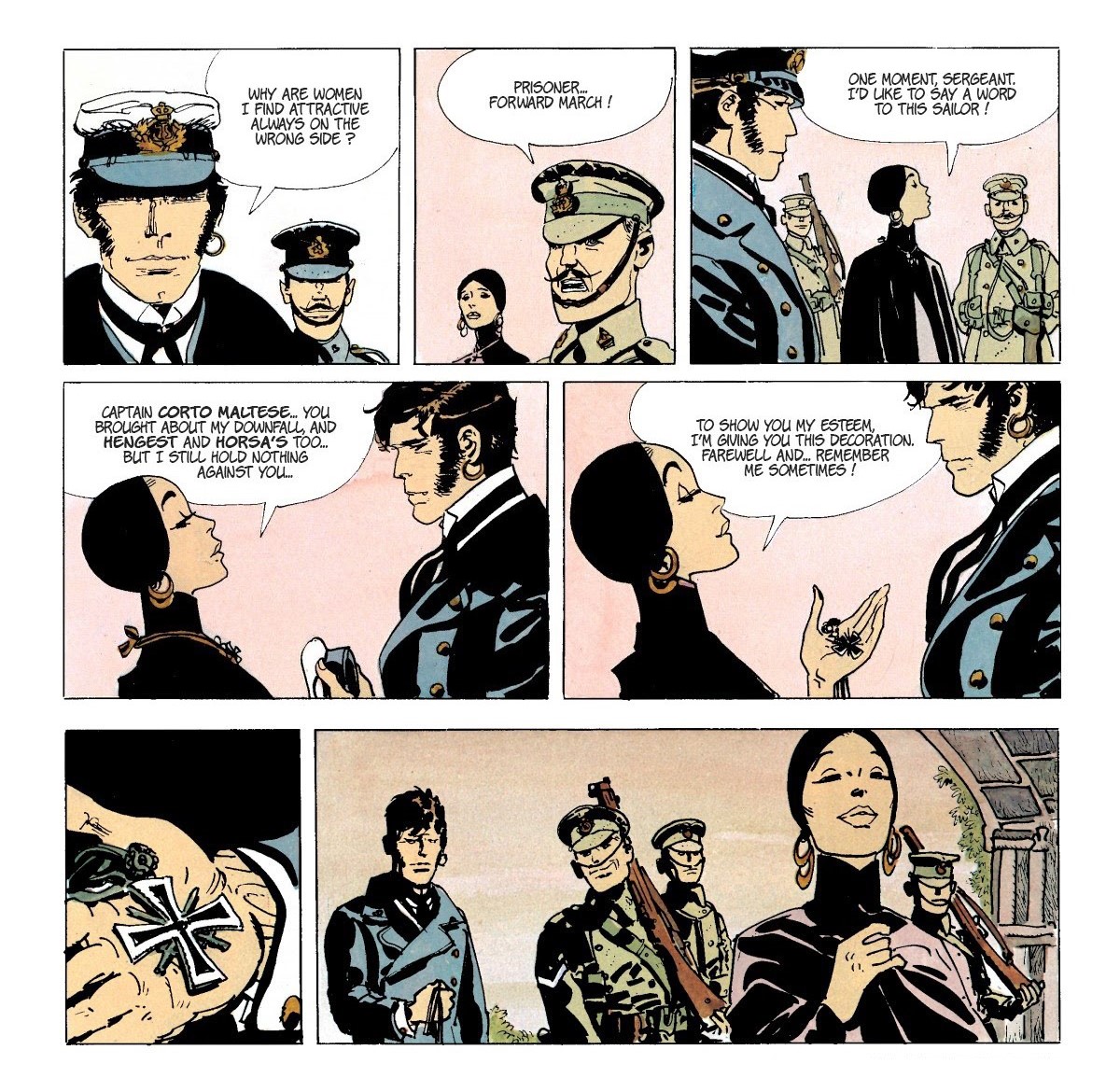 Hugo Pratt - Corto Maltese - Sogno di un mattino di mezzo inverno, penna su carta