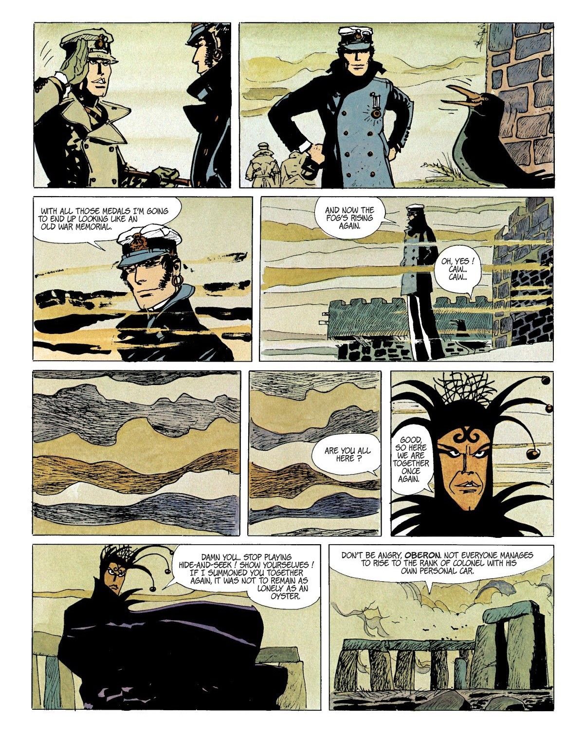 Hugo Pratt - Corto Maltese - Sogno di un mattino di mezzo inverno, penna su carta