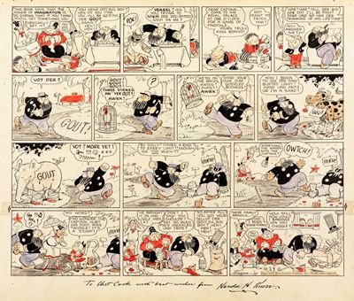The Katzenjammer Kids, matita, china e acquerello su cartoncino
