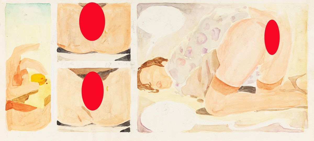 Milo Manara - Il gioco 1 - matita e china su cartoncino