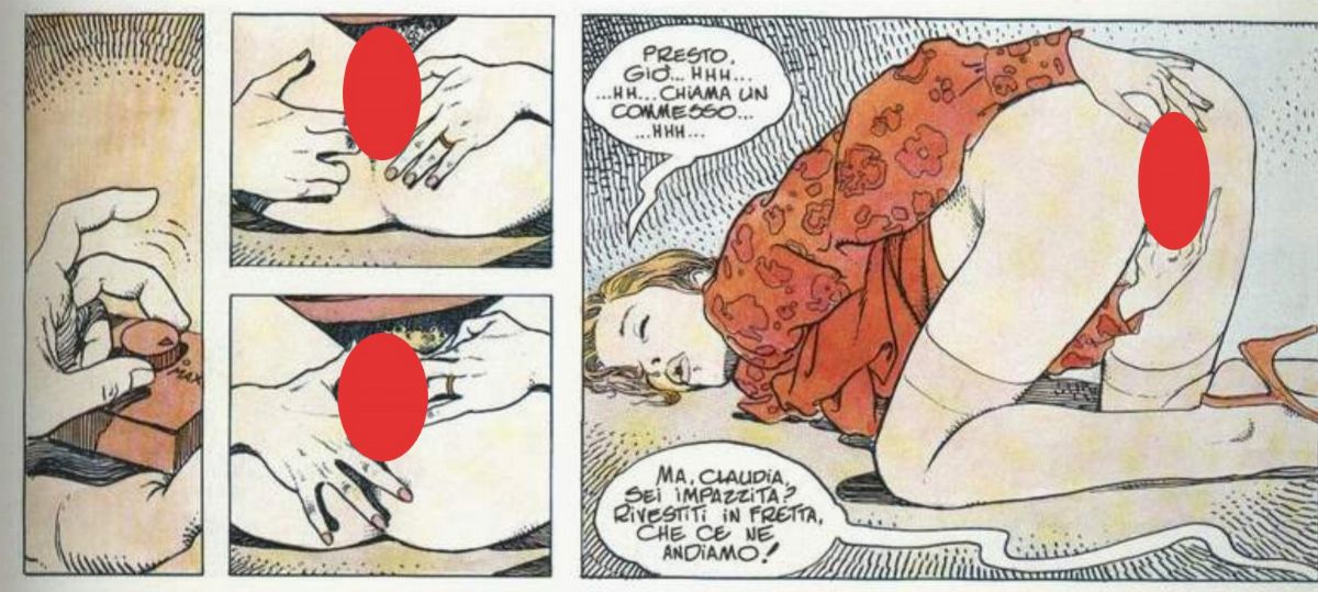 Milo Manara - Il gioco 1 - matita e china su cartoncino