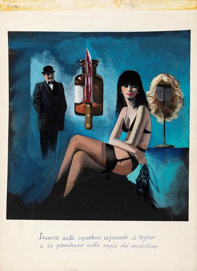 Copertina per 'Sono un'assassina?', tempera su cartone, 1979