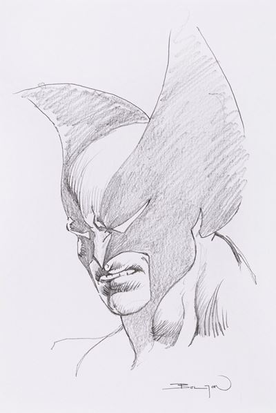 Wolverine, matita su cartoncino