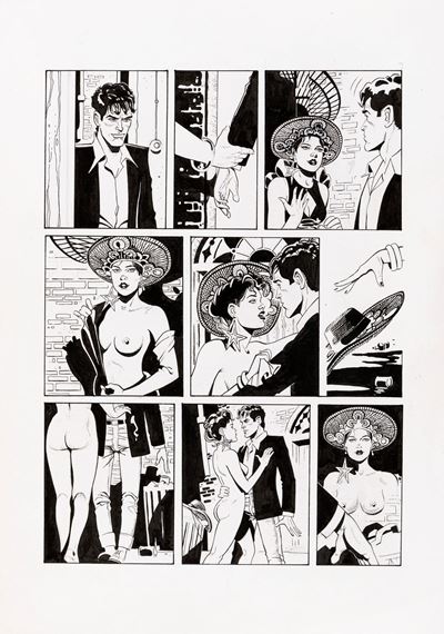 Ferdinando Tacconi, Tavola originale per Dylan Dog, matita e china su cartoncino