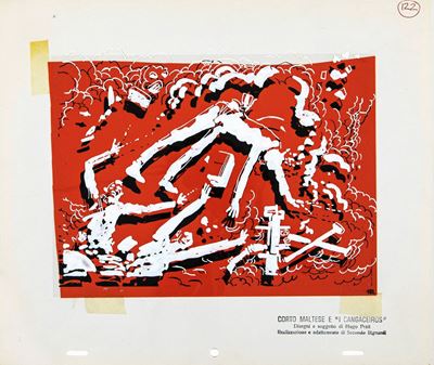 Corto Maltese e 'I Cangaceiros', tempera su rodovetro