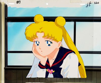Toei Animation, Sailor Moon – Cel originale in tempera su rodovetro e cartoncino