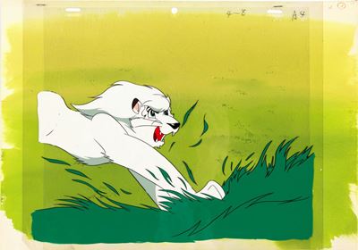 Kimba the White Lion, tempera su rodovetro e cartoncino