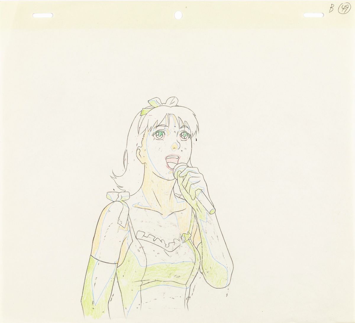 Studio Madhouse - Perfect Blue - Tempera su rodovetro e matita e pastelli su carta, 1997