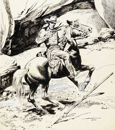 Illustrazione originale per Tex