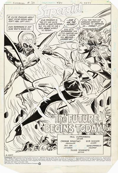 Supergirl - The Future Begins Today!, matita e china su cartoncino DC