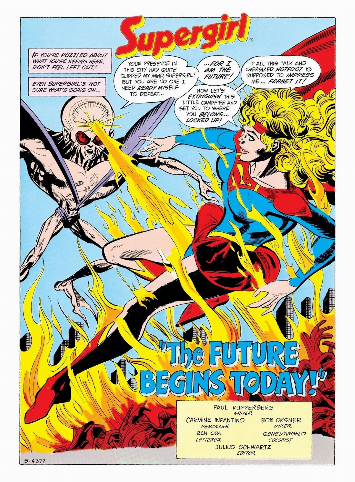 Carmine Infantino - Supergirl - The Future Begins Today!, matita e china su cartoncino DC