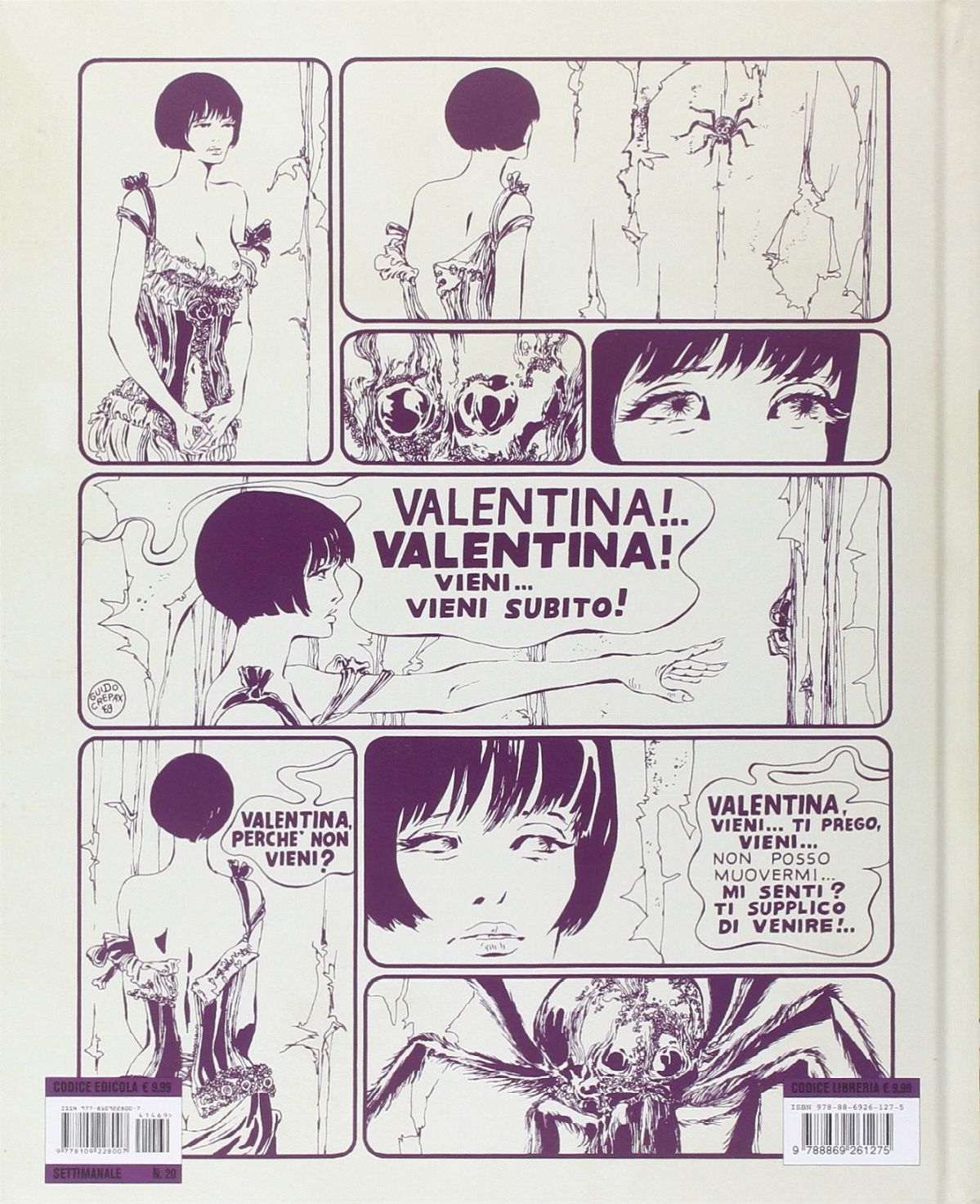 Guido Crepax - Valentina - La Marianna la va in campagna, matita e china su cartone