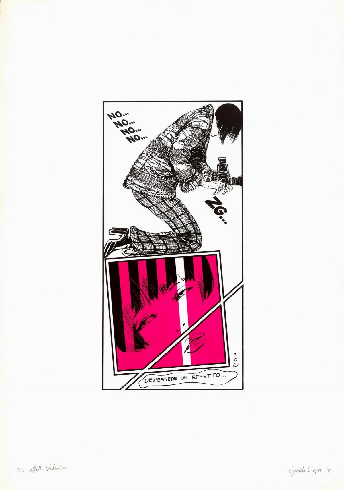 Guido Crepax - Valentina - Lanterna magica, matita e china su cartone
