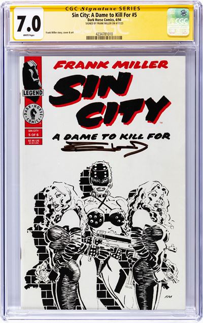 Sin City: A Dame to Kill For #5 (Signature Series), 1994, Page Quality: White