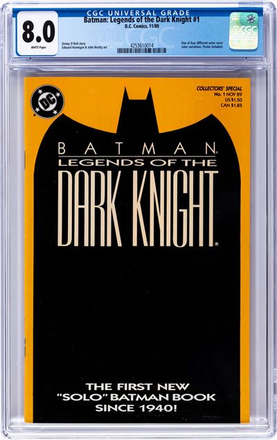 Batman: Legends of the Dark Knight # 1, fumetto certificato CGC 8.0 (1989)