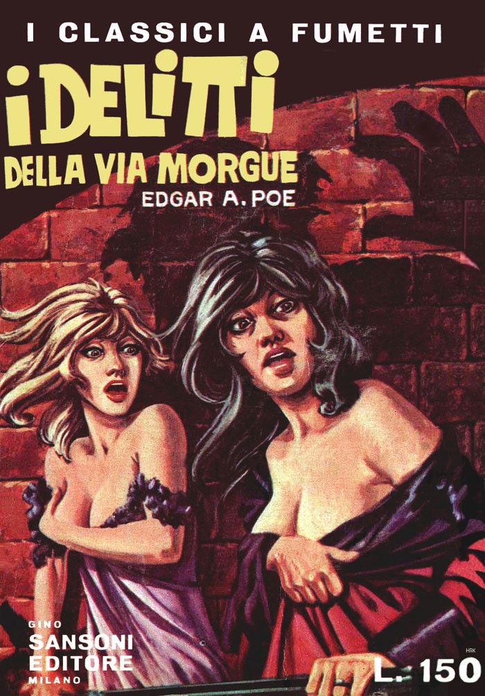 Sergio Zaniboni - I delitti della Via Morgue, tempera su cartoncino