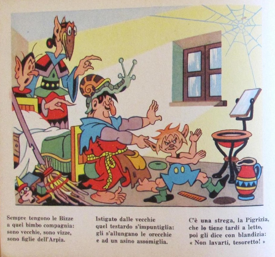 Antonio Rubino - Io asino primo - tempera su cartone