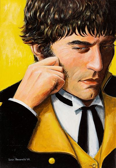 Omaggio a Corto Maltese, tempera su cartoncino
