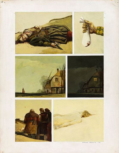 La leggenda di Till Ulenspiegel, tempera su cartone