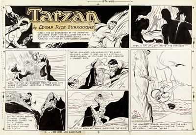 Tarzan and the Incas, matita e china su cartoncino