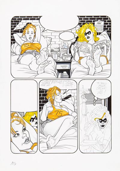 The Blonde: The Big Tangled Trick, tecnica mista su cartoncino