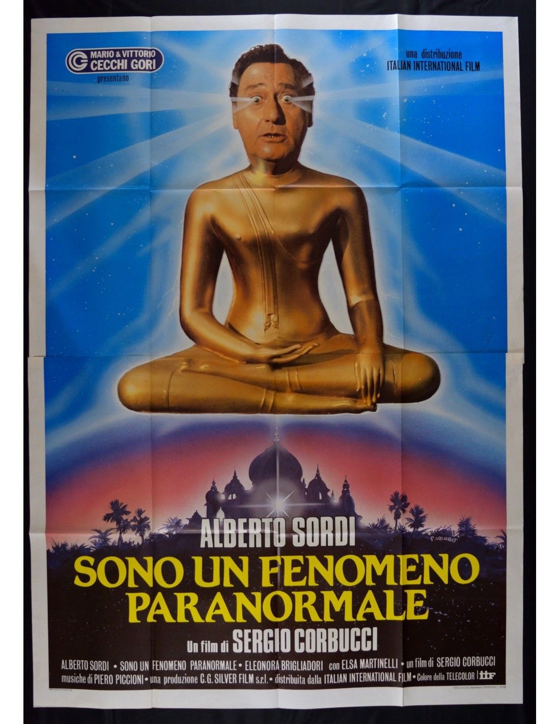 Renato Casaro - Bozzetto per la locandina di 'Sono un fenomeno paranormale', tempera e pellicola ...