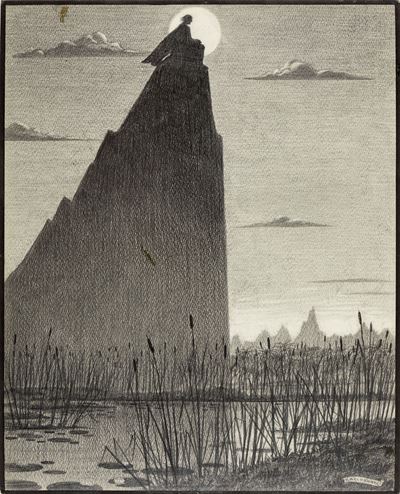 Silenzio - Illustrazione originale per Edgar Allan Poe
