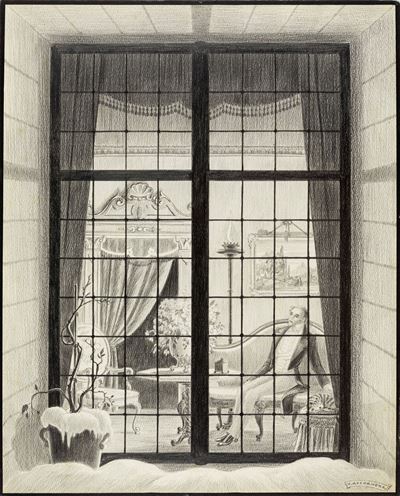 Illustrazione originale per 'La filosofia dell'arredamento' di Edgar Allan Poe