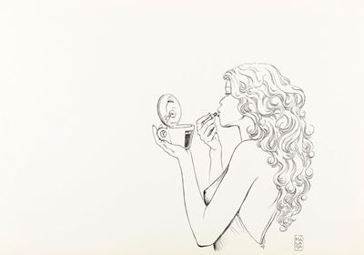 Illustrazione originale per 'Lavazza: con te partirò'