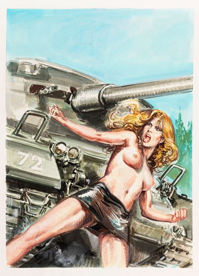 Copertina per 'Sporche manovre', tempera su cartone