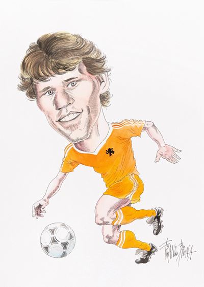 Marcel van Basten, matita, china e acquerello su cartoncino