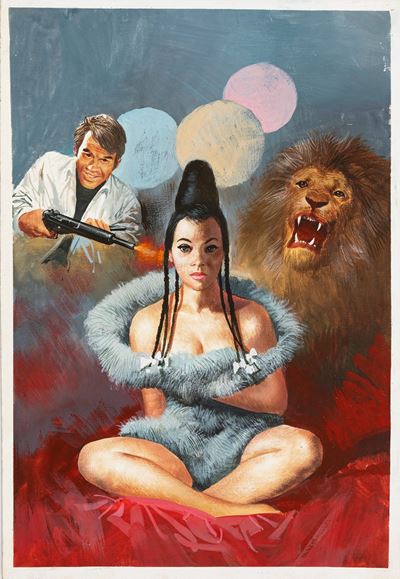Goldrake - Un safari d'affari, tempera su cartone