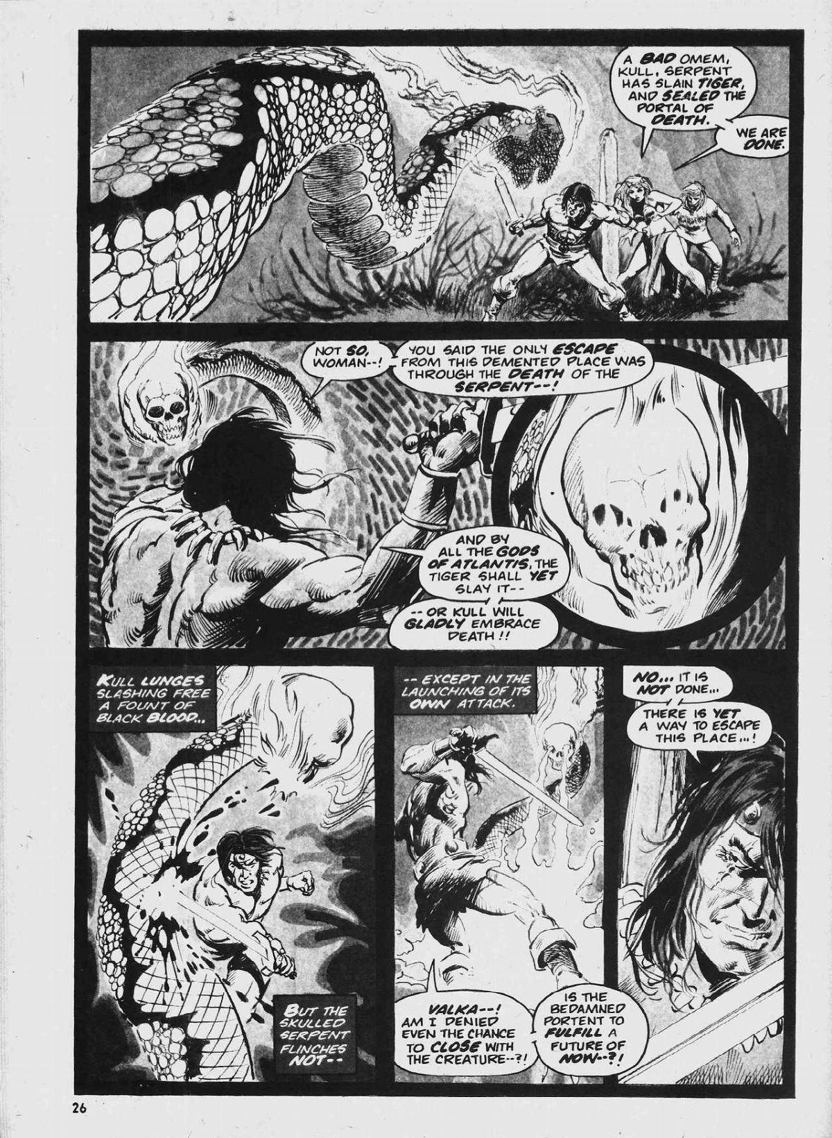 Vicente Alcázar - Kull and the Barbarians - The Omen in the Skull, matita, china e pennarello su ...