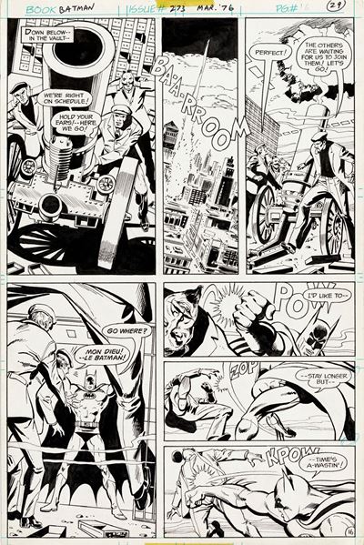 Batman - The Bank-Shot That Baffled Batman, matita e china su cartoncino DC
