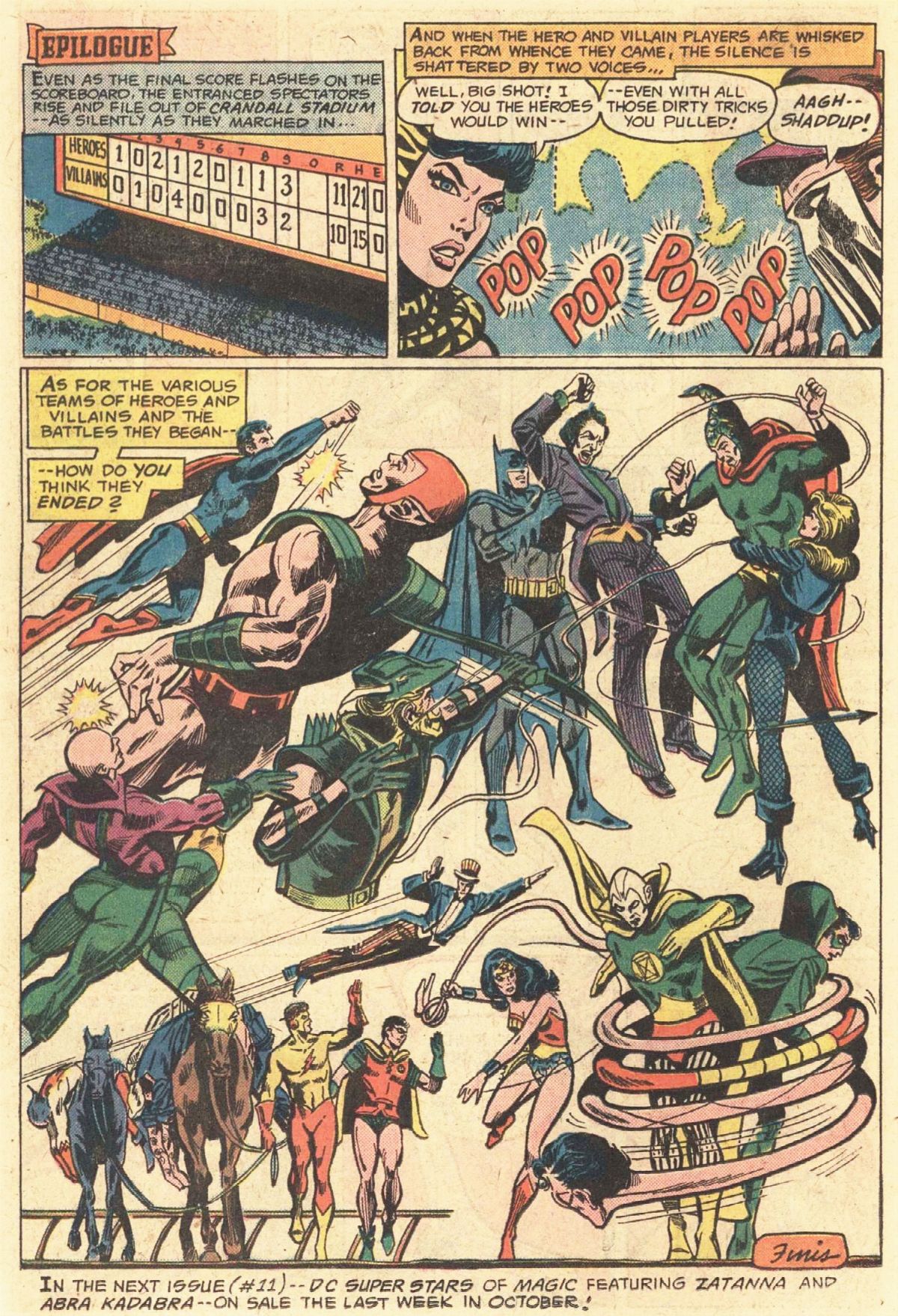 Dick Dillin - DC Super-Stars - The Great Super-Star Game, matita e china su cartoncino