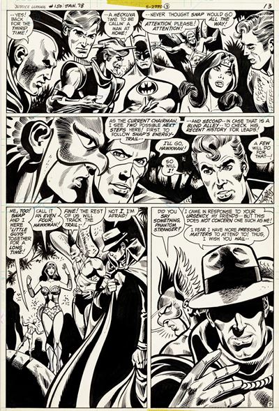 Justice League of America - The Key Or Not The Key, matita e china su cartoncino DC