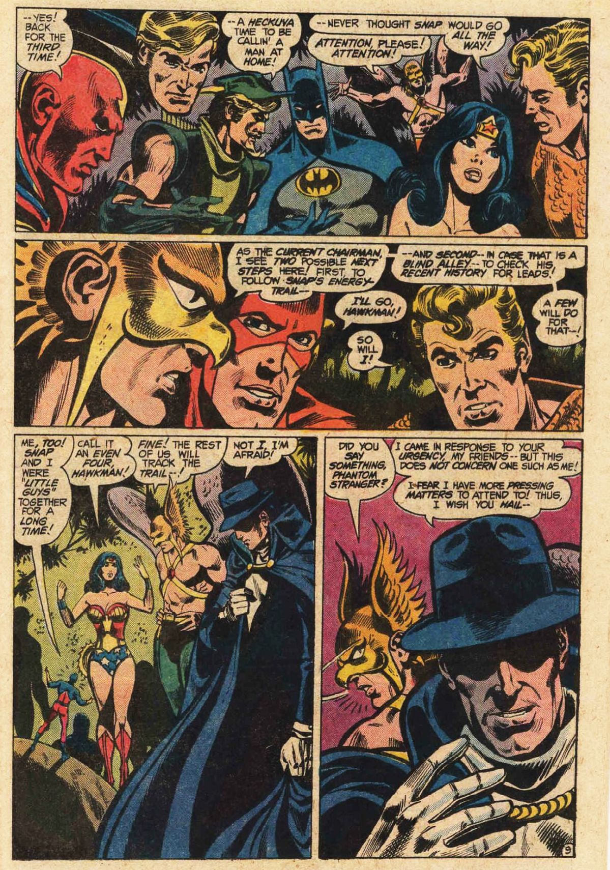 Dick Dillin - Justice League of America - The Key Or Not The Key, matita e china su cartoncino DC