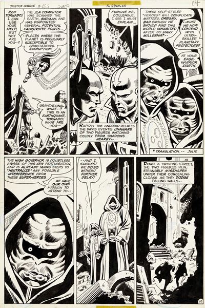 Justice League of America - Under The Moons Of Earth!, Matita e china su cartoncino DC