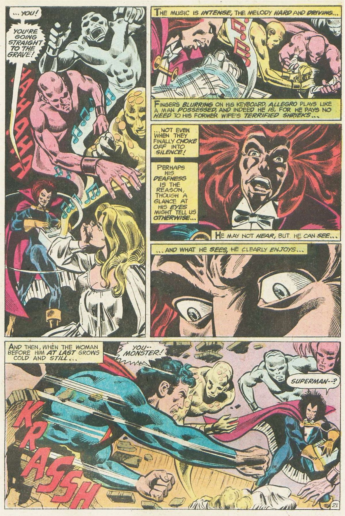 Dick Dillin - Justice League of America - Concert of the Damned, matita e china su cartoncino DC