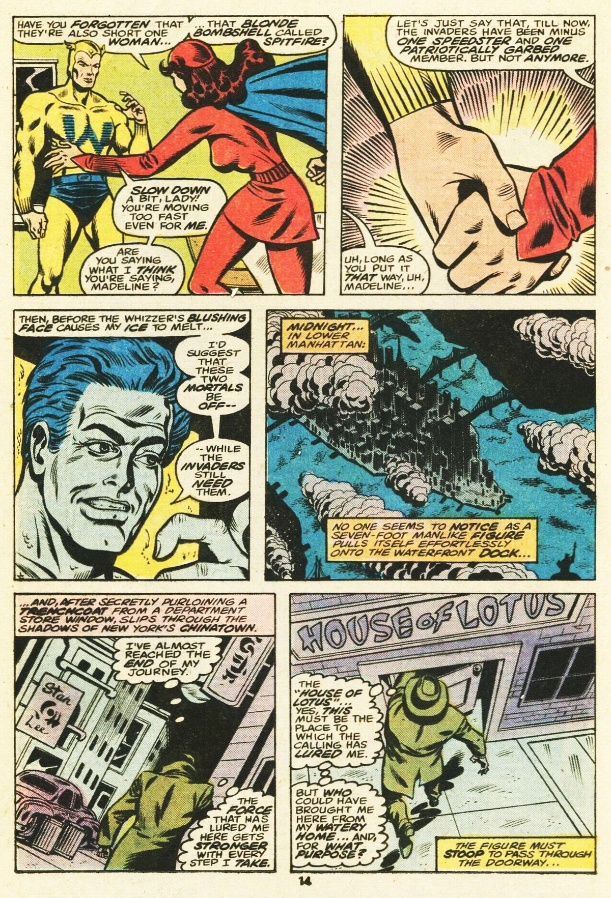 Alan Kupperberg - Invaders - U-Man Comes to Town!, matita e china su cartoncino Marvel