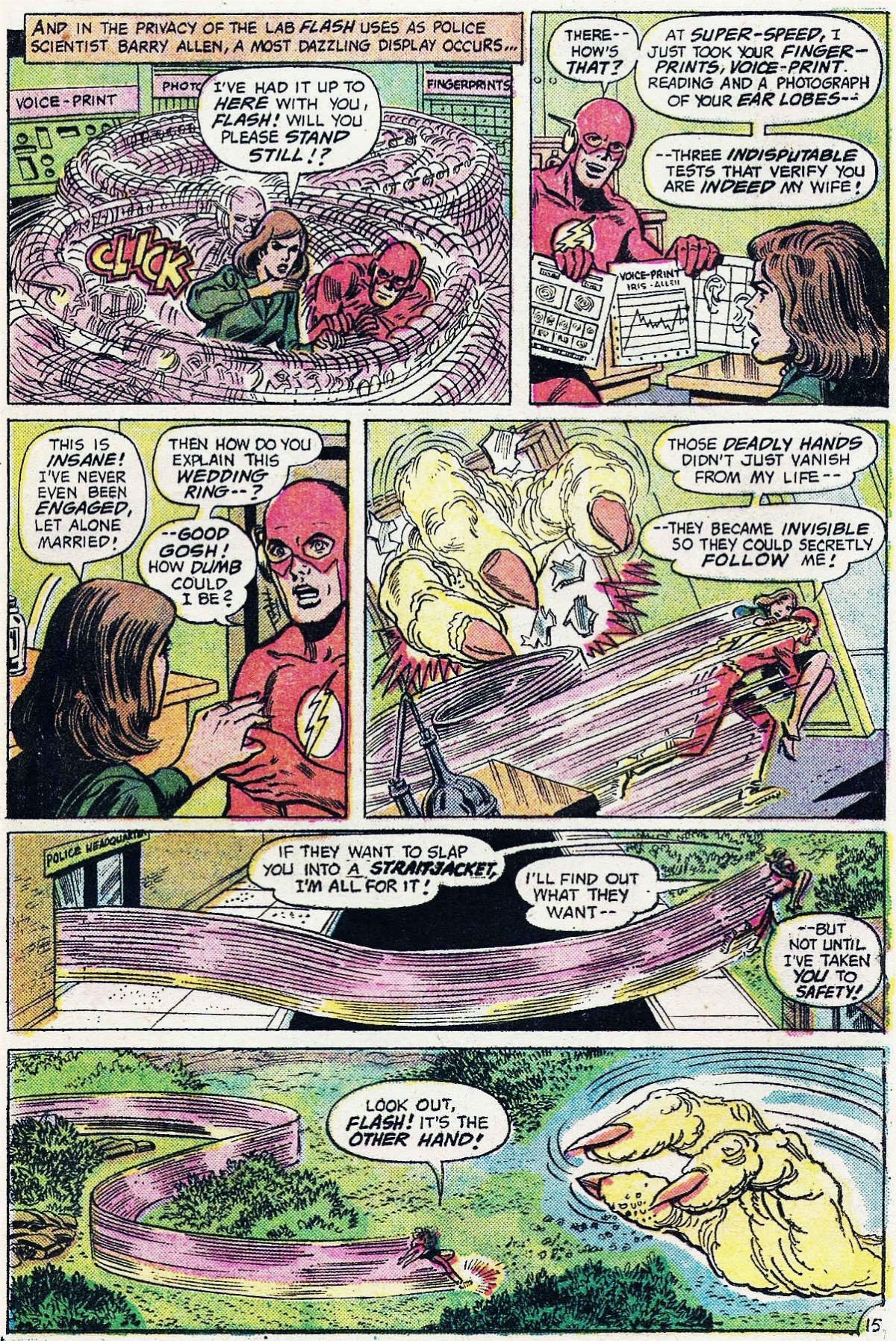 Irv Novick - The Flash - Nowhere On The Face Of The Earth!, matita e china su cartoncino, 1975